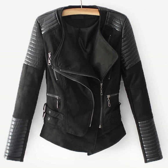 Jackets & Blazers - New faux leather zippers biker jacket